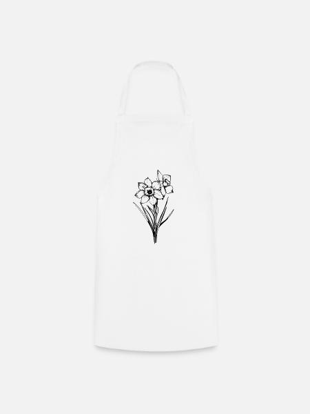 Frühlingsblume - Kochschürze - Weiß
