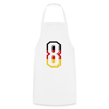 Nummer 8 Deutschland Trikot Zahl 8 Jahre - Kochschürze - Weiß - Vorne - AI Model Male 185 dark (185cm)