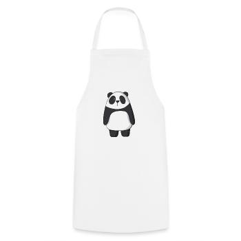 Panda - Kochschürze - Weiß - Vorne - AI Model Male 185 dark (185cm)