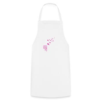 White Cross "Make Heaven Crowded" Design - Cooking Apron - white - Front - AI Model Male 185 dark (185cm)