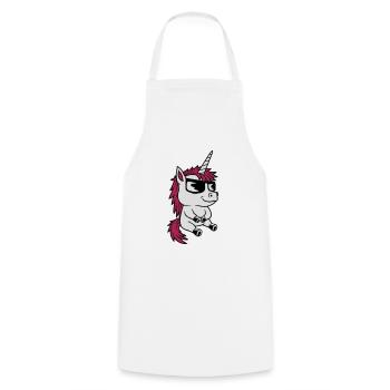 Cool Sunglasses Unicorn Comic - Cooking Apron - white - Front - AI Model Male 185 dark (185cm)