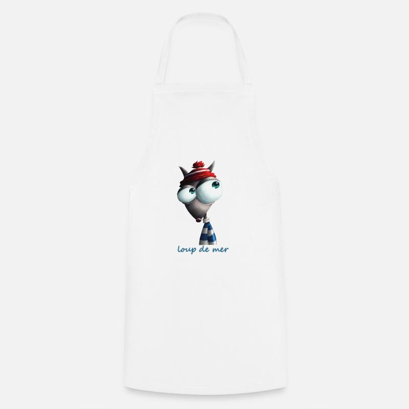 loup de mer - Tablier de cuisine - blanc