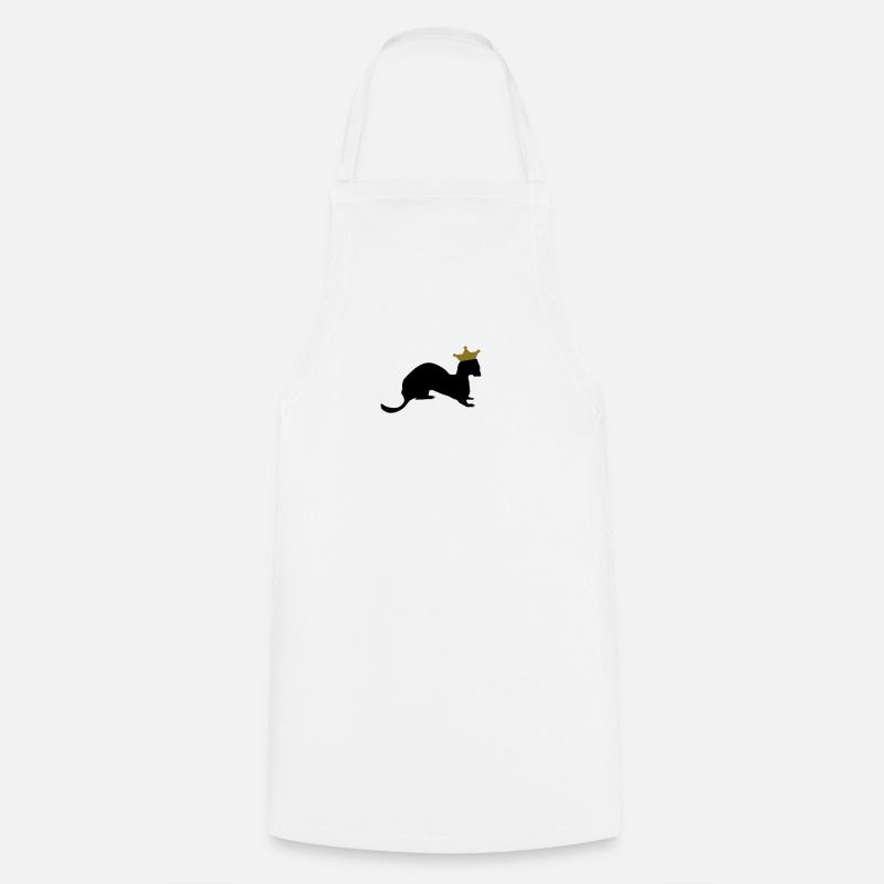 belette roi / king weasel (2c) - Tablier de cuisine - blanc