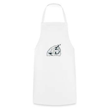 ours dessin zzz dort dormir hiberne 2703 - Tablier de cuisine - blanc - Devant - AI Model Male 185 dark (185cm)