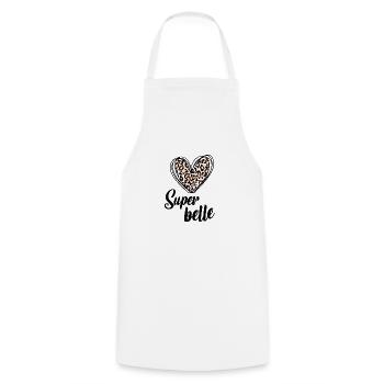 Super belle - Tablier de cuisine - blanc - Devant - AI Model Male 185 dark (185cm)