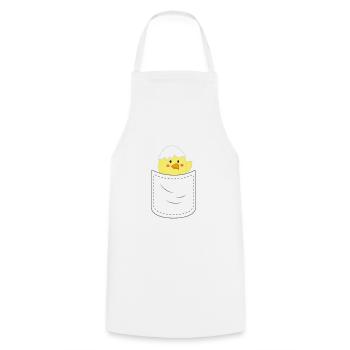 Mignon poche poitrine - Tablier de cuisine - blanc - Devant - AI Model Male 185 dark (185cm)