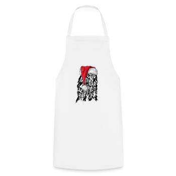 Santa Afghan Hound Chiens de Noël - Tablier de cuisine - blanc - Devant - AI Model Male 185 dark (185cm)