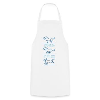 Dogs make our lives whole - Cooking Apron - white - Front - AI Model Male 185 dark (185cm)
