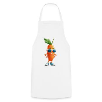 Carrot with sunglasses street style - Cooking Apron - white - Front - AI Model Male 185 dark (185cm)