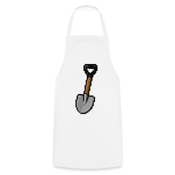 Pixel Shovel - Cooking Apron - white - Front - AI Model Male 185 dark (185cm)