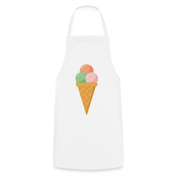 Crème - Tablier de cuisine - blanc - Devant - AI Model Male 185 dark (185cm)
