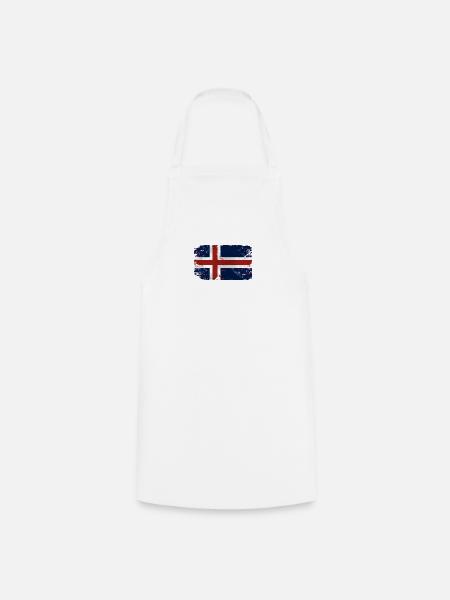 Iceland Flag - Kochschürze - Weiß