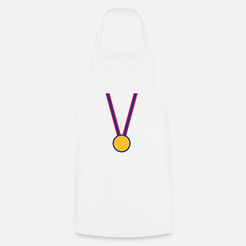 médaille - Tablier de cuisine - blanc