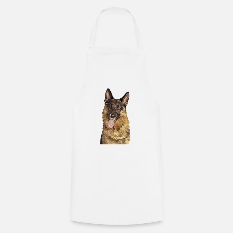 Deutscher Schäferhund - Kochschürze - Weiß