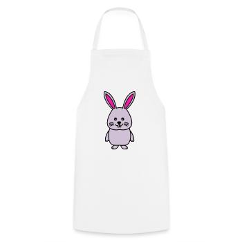 hase comic - Kochschürze - Weiß - Vorne - AI Model Male 185 dark (185cm)