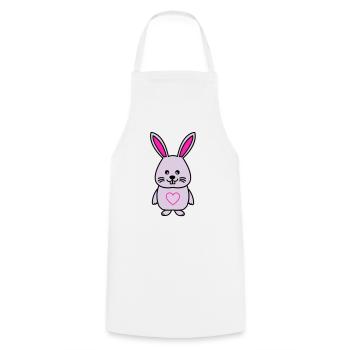 Bunny Comic Love - Cooking Apron - white - Front - AI Model Male 185 dark (185cm)