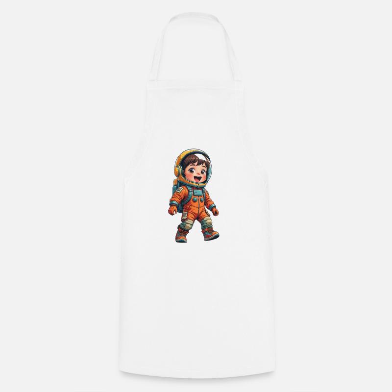 Astronaut Boy - Cooking Apron - white