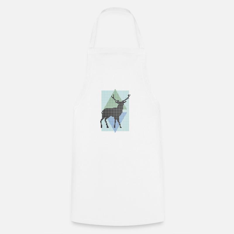 cerf - Tablier de cuisine - blanc