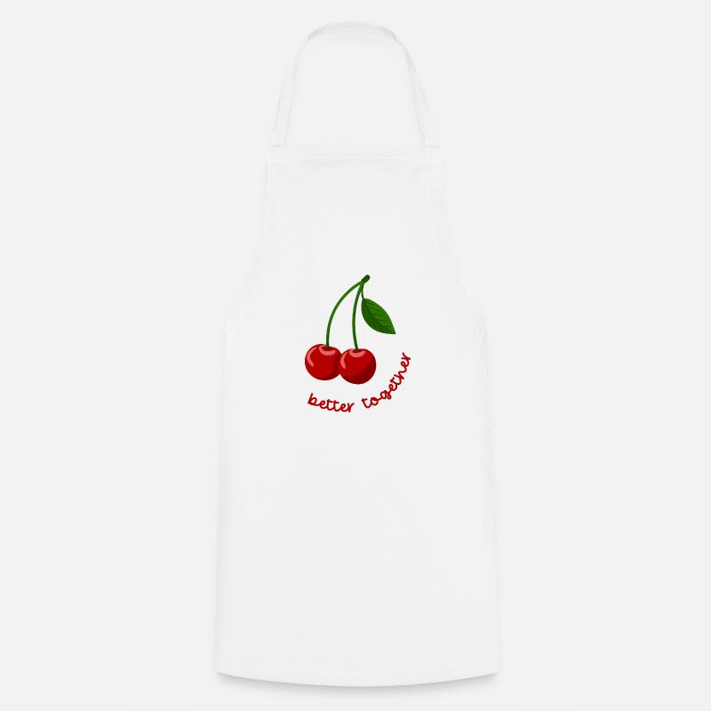 Better together Cherries Twin Cherry 2403-4 - Cooking Apron - white