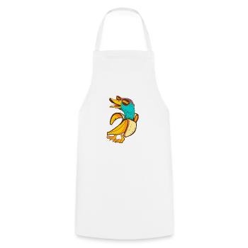 Goose in banana costume - Cooking Apron - white - Front - AI Model Male 185 dark (185cm)