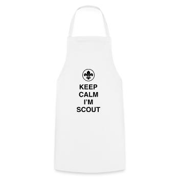 Keep Calm I'm Scout - Cooking Apron - white - Front - AI Model Male 185 dark (185cm)