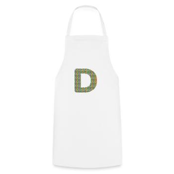 Buntes Herz D Design – Einzigartig & Stylisch! - Kochschürze - Weiß - Vorne - AI Model Male 185 dark (185cm)