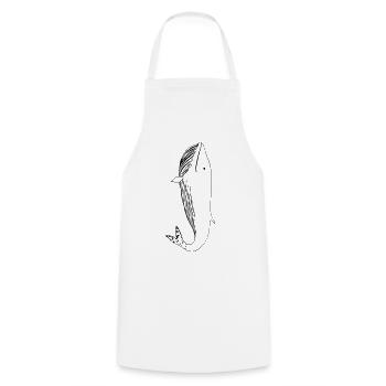 blue whale - Cooking Apron - white - Front - AI Model Male 185 dark (185cm)
