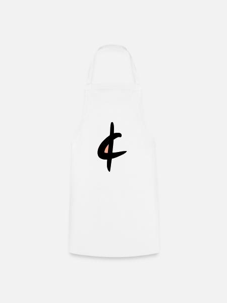 Cent symbol, euro cent drawing, colored. - Cooking Apron - white