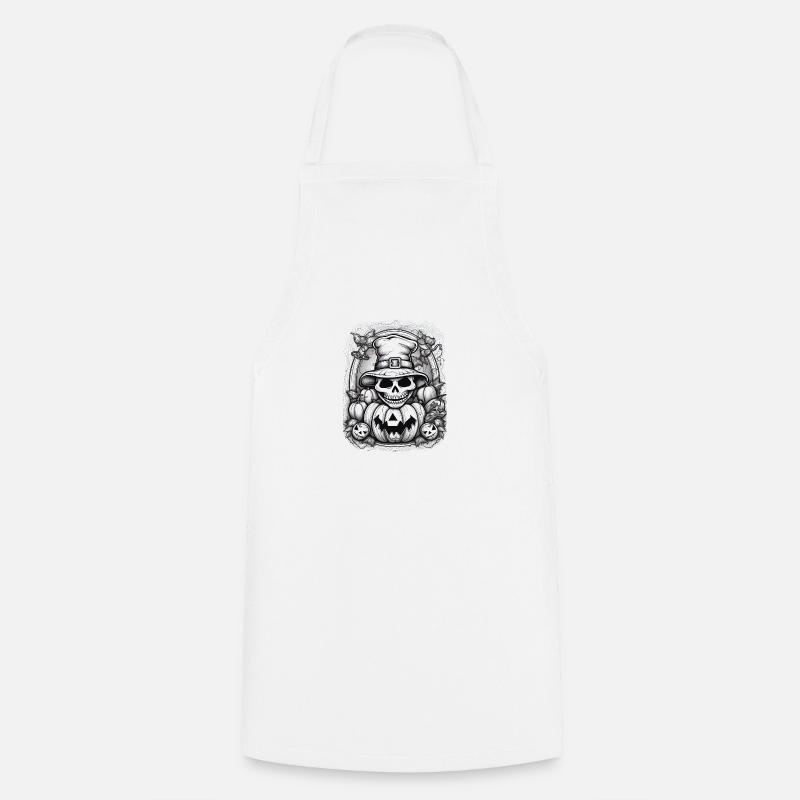 scary witch on white background - Cooking Apron - white