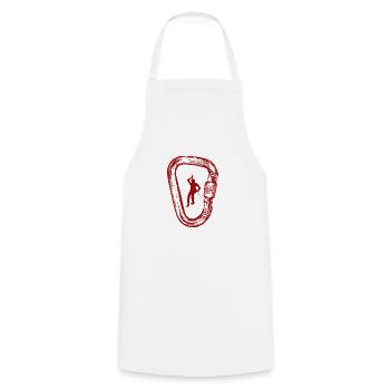 climber - Cooking Apron - white - Front - AI Model Male 185 dark (185cm)