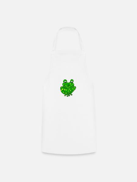 Fröhlicher Frosch - Kochschürze - Weiß