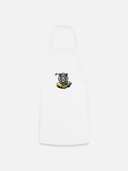 Tiger Golf Meisterschaft Design - Kochschürze - Weiß