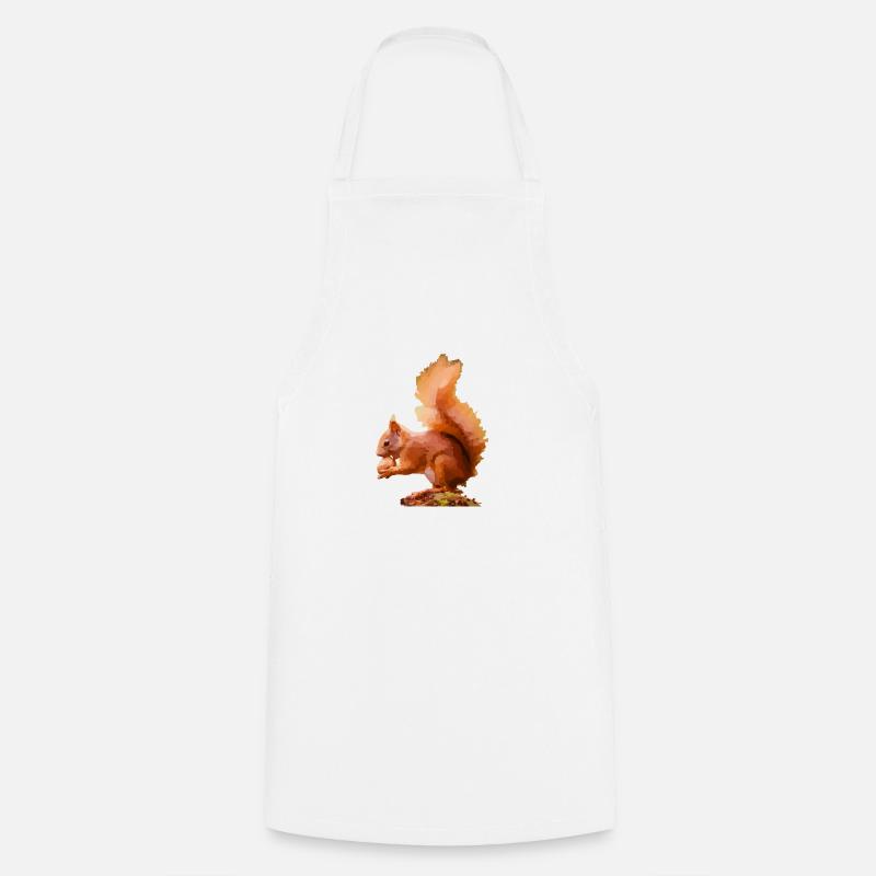 Eichhörnchen - Kochschürze - Weiß
