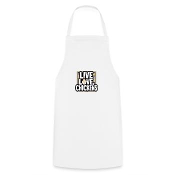 Vivre les poulets de l’amour vivre Poulet de l’amour Fermier - Tablier de cuisine - blanc - Devant - AI Model Male 185 dark (185cm)