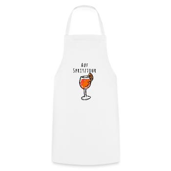 Illustration,Glass, Cocktail,Spritz,Joyride - Cooking Apron - white - Front - AI Model Male 185 dark (185cm)