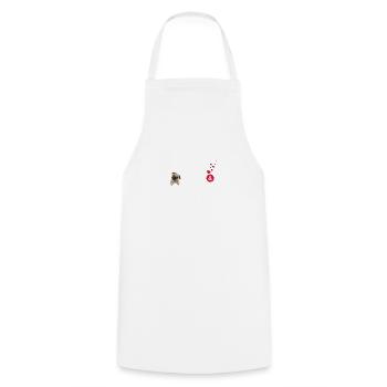 Petit Carlin Carlins et Bisous - Tablier de cuisine - blanc - Devant - AI Model Male 185 dark (185cm)