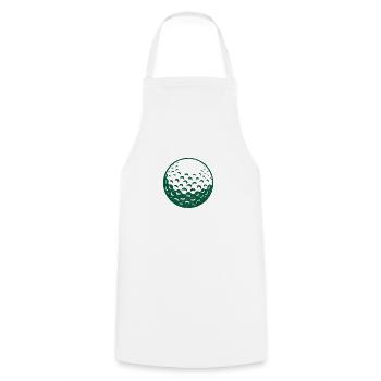 Golfball Balle de golf Golfer Golfen - Tablier de cuisine - blanc - Devant - AI Model Male 185 dark (185cm)