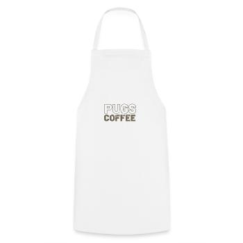 Les seins et le café sont tout ce dont j’ai besoin - Tablier de cuisine - blanc - Devant - AI Model Male 185 dark (185cm)