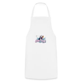 Santa Cruz Californie vintage rétro surfing ville - Tablier de cuisine - blanc - Devant - AI Model Male 185 dark (185cm)