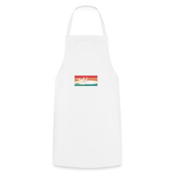 Retro Chainsaw Woodworker Men Women - Cooking Apron - white - Front - AI Model Male 185 dark (185cm)