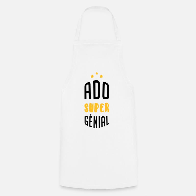 adolescent / enfant / ado / adolescente - Tablier de cuisine - blanc