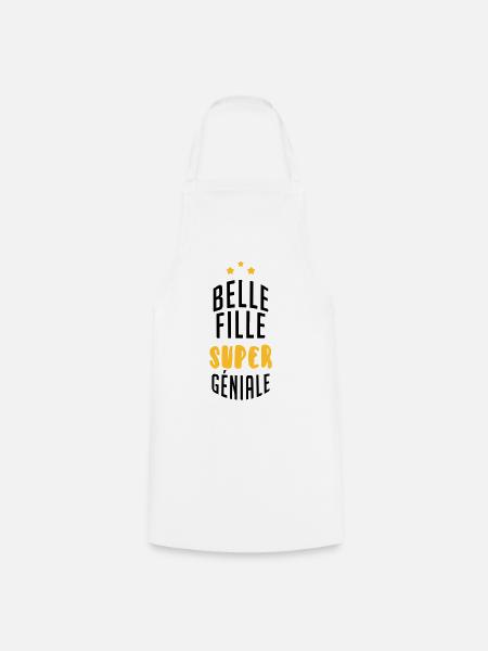 belle-fille / beau-fils / beau fils / belle fille - Tablier de cuisine - blanc