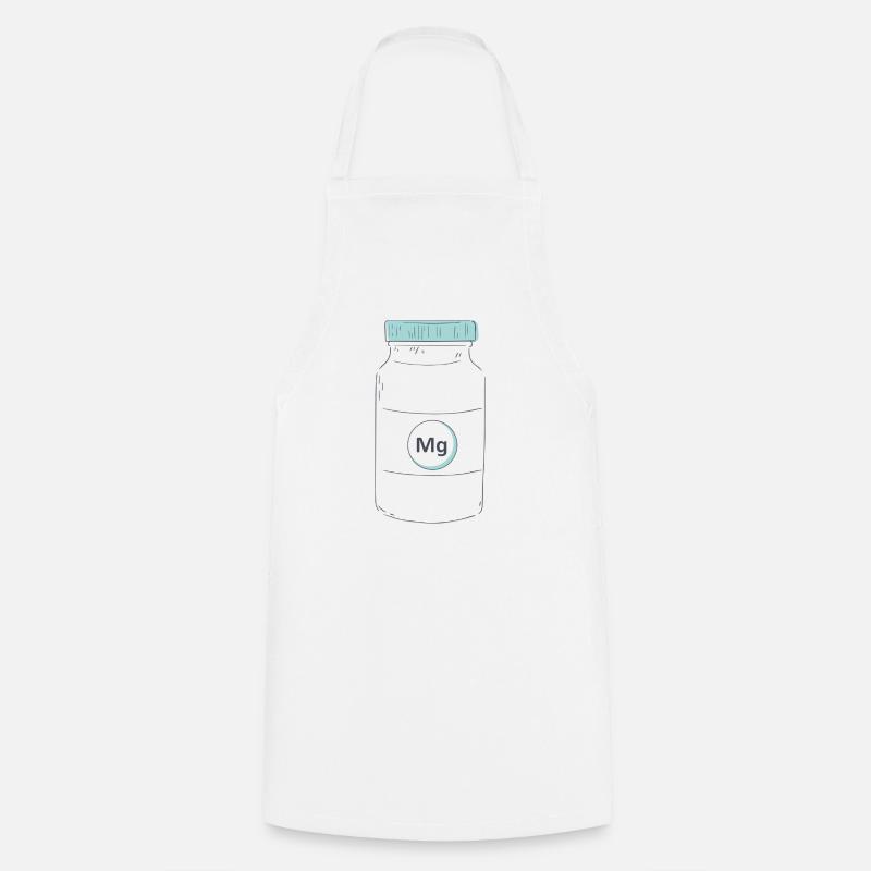 Complément alimentaire protéine de magnésium - Tablier de cuisine - blanc