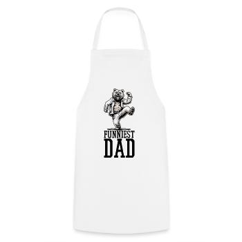 Funniest Father Dancing Bear Gift - Cooking Apron - white - Front - AI Model Male 185 dark (185cm)