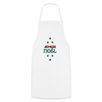 CHRISTMAS. MERRY CHRISTMAS. MERRY CHRISTMAS. SANTA CLAUS - Cooking Apron - white - Front - AI Model Male 185 dark (185cm)