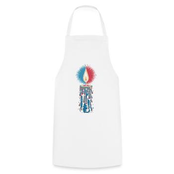 Faith Light Candle Retro Spirit Design - Tablier de cuisine - blanc - Devant - AI Model Male 185 dark (185cm)