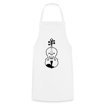 Style de dessin animé au violon - Tablier de cuisine - blanc - Devant - AI Model Male 185 dark (185cm)