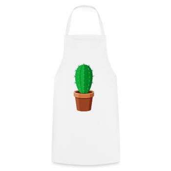 cactus - Cooking Apron - white - Front - AI Model Male 185 dark (185cm)