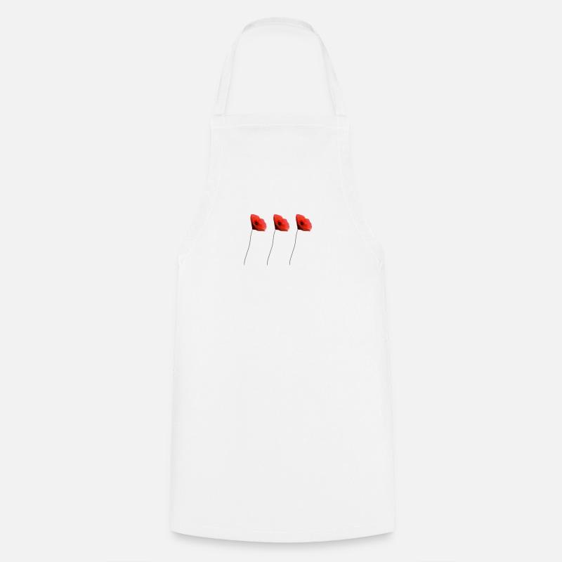 coquelicot - Tablier de cuisine - blanc
