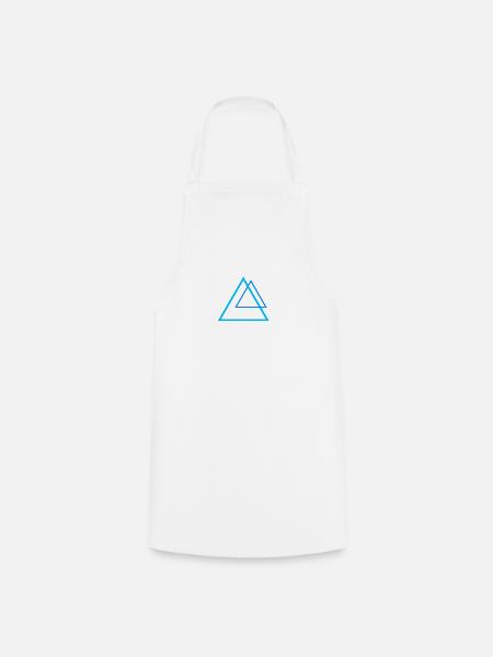 Kraft Pyramiden in blau - Kochschürze - Weiß